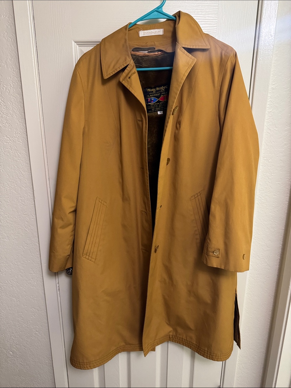 Misty Harbor Flagship Pile Coat in Mustard Brown